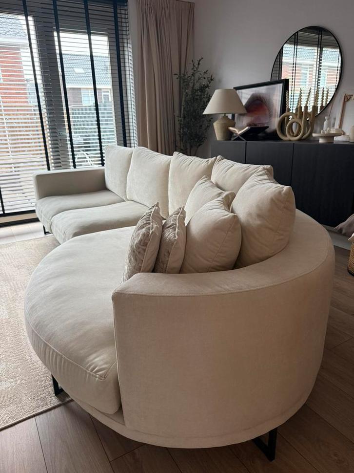 Trendy beige Zitmaxx Dordoni hoekbank - Topstaat!, Huis en Inrichting, Banken | Bankstellen, Zo goed als nieuw, Hoekbank, Vierpersoons of meer