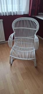 Witte rotan stoel, Ophalen, Gebruikt, Wit, Riet of Rotan