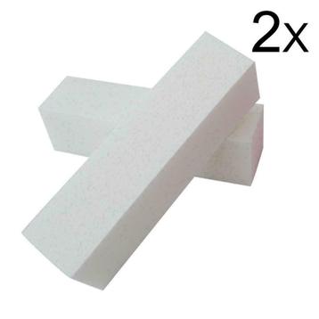 2x nagelblok / bufferblok / witte blok, wit. Voor opruwen beschikbaar voor biedingen