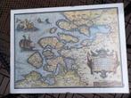 oude kaart van Zeeland in lijst met glas, Ophalen of Verzenden