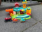 Peuter Garage + 3 Auto's - Sinterklaas Cadeau!, Kinderen en Baby's, Speelgoed | Speelgoedvoertuigen, Ophalen, Gebruikt