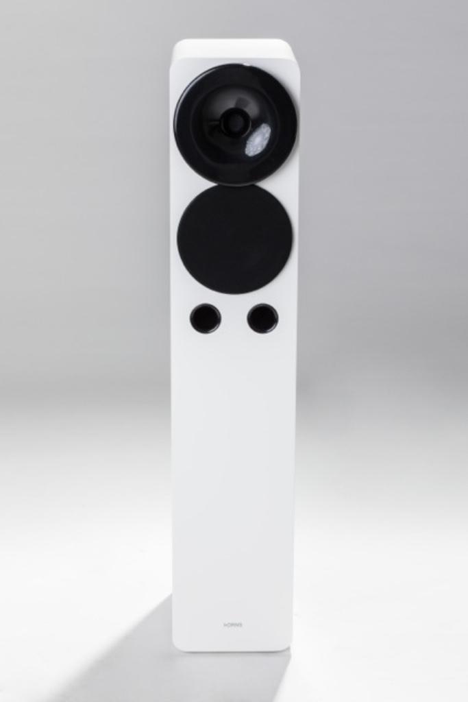 Horns Aria I loudspeakers (satin white), Audio, Tv en Foto, Luidsprekers, Zo goed als nieuw, Front, Rear of Stereo speakers, Minder dan 60 watt