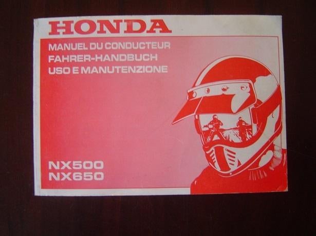Honda NX500 NX600 1991 motorrad fahrer handbuch conducteur, Ophalen of Verzenden, Honda