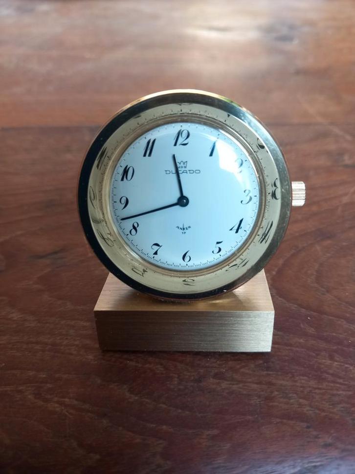 Vintage Ducado Tafelklok, Antiek en Kunst, Antiek | Klokken, Ophalen of Verzenden