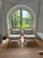 Leuke IKEA fauteuils van riet/rotan. 100 euro per stuk!, Huis en Inrichting, Fauteuils, Verzenden, Zo goed als nieuw, 75 tot 100 cm