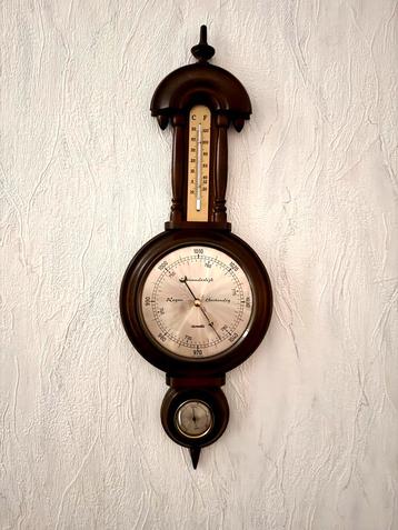 Antieke Barometer met Thermometer beschikbaar voor biedingen