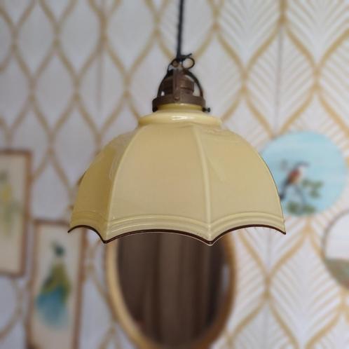 Hanglamp opaline, Huis en Inrichting, Lampen | Hanglampen, Minder dan 50 cm, Glas, Ophalen