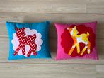 Twee leuke kinder kussentjes hert, Ophalen, Zo goed als nieuw, Vierkant