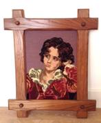 Vintage borduurwerk 'The Red Boy' door Sir Thomas Lawrence, Antiek en Kunst, Kunst | Schilderijen | Klassiek, Ophalen of Verzenden