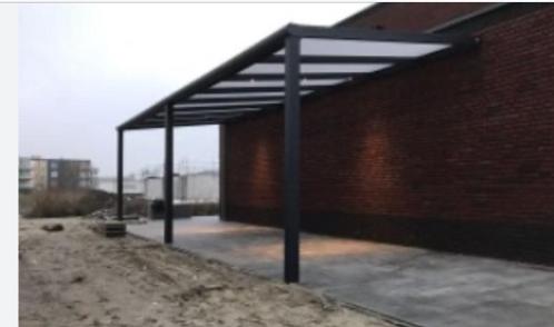 Carport, antraciet 8,68x3 meter, Tuin en Terras, Zonneschermen, Gebruikt, Ophalen