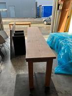 Computer tafel hout met kabel goot, Huis en Inrichting, Tafels | Statafels, Ophalen