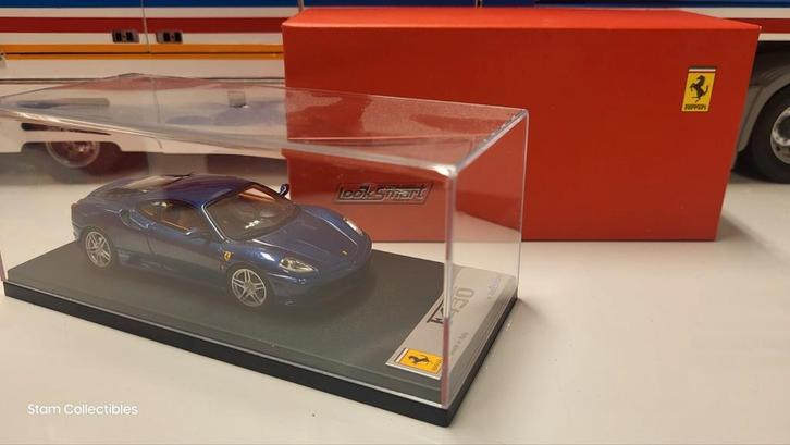 Looksmart Ferrari F430 Blue Metallic, Hobby en Vrije tijd, Modelauto's | 1:43, Zo goed als nieuw, Auto, Overige merken, Ophalen of Verzenden