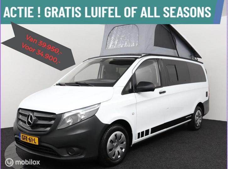 Van 39.950,- Nu 34.950,- Mercedes-Benz Vito Buscamper 109 CD, Caravans en Kamperen, Campers, Bedrijf, Mercedes-Benz, Diesel, Handgeschakeld