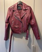 Bordeauxrood bikerjack Bershka maat S, Zo goed als nieuw, Jasje, Maat 36 (S), Rood