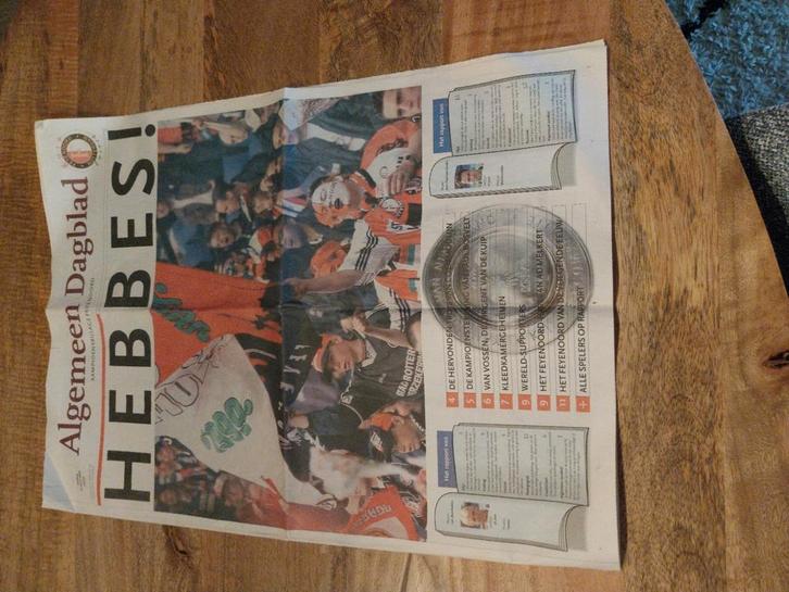 kampioens krant Feyenoord 1999, Verzamelen, Tijdschriften, Kranten en Knipsels, Krant, Nederland, 1980 tot heden, Ophalen of Verzenden
