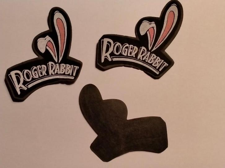 Roger Rabbit oren vintage patches patch kleding embleem RARE, Hobby en Vrije tijd, Naaien en Fournituren, Nieuw, Ophalen of Verzenden