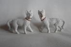 Antieke Beeldjes Porselein Hond of Poes, Ophalen of Verzenden