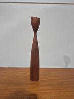 Vintage deense teak houten kandelaar, Huis en Inrichting, Woonaccessoires | Kandelaars en Kaarsen, 25 tot 50 cm, Onbekend, Ophalen of Verzenden