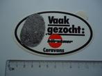 sticker oud Burstner caravan camper kamperen retro gezocht, Verzenden, Zo goed als nieuw, Bedrijf of Vereniging