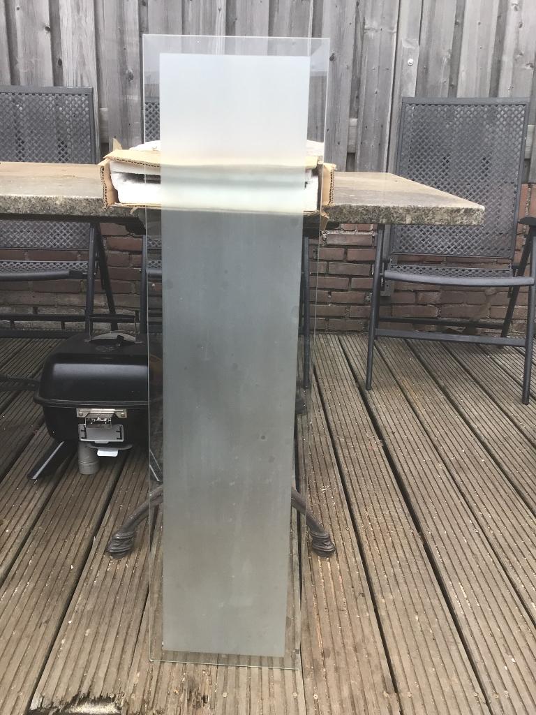 Glas binnendeur, melkglas, satijn glas, Ophalen of Verzenden, Glas, Binnendeur, 200 tot 215 cm