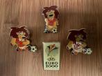 Pins / speldjes UEFA EURO 2000 & KNVB mascotte (3x), Sport, Ophalen of Verzenden, Speldje of Pin, Zo goed als nieuw