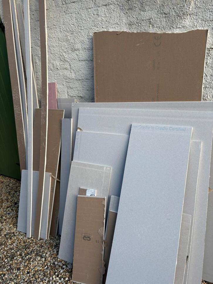 Reststukken gipsplaat, Doe-het-zelf en Verbouw, Platen en Panelen, Zo goed als nieuw, Overige materialen, Ophalen