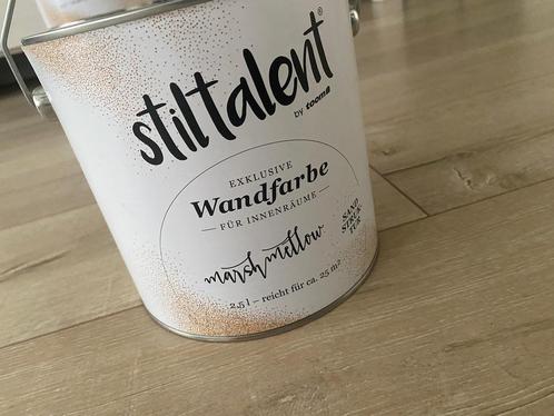 Stiltalent marshmellow zandstructuur verf 2.5 L creme, wit, Doe-het-zelf en Verbouw, Verf, Beits en Lak, Nieuw, Verf, 20 liter of meer