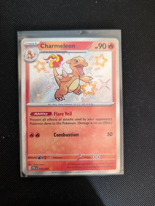 Shiny Charmeleon - PAF110, Hobby en Vrije tijd, Verzamelkaartspellen | Pokémon, Zo goed als nieuw, Ophalen of Verzenden