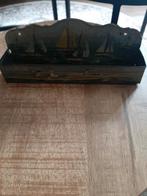 Vintage Metalen Wandbak met Zeilboten, Minder dan 50 cm, Gebruikt, Minder dan 50 cm, Ophalen of Verzenden