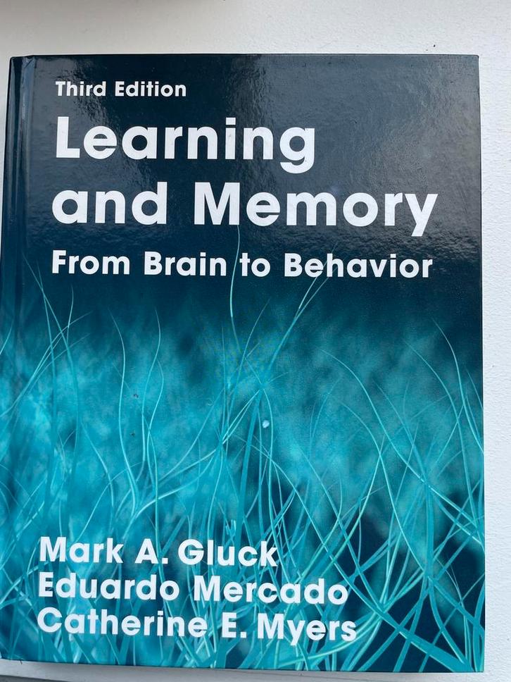 Learning and Memory - Brain to Behaviour - 3e editie, Boeken, Studieboeken en Cursussen, Zo goed als nieuw, Ophalen