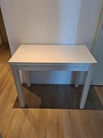 Witte uitschuifbare tafel/bureau (IKEA Bjursta), Huis en Inrichting, Bureaus, Ophalen