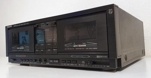 Dubbel Cassettedeck - Philips FC 773, Audio, Tv en Foto, Cassettedecks, Dubbel, Philips, Tape counter, Ophalen of Verzenden