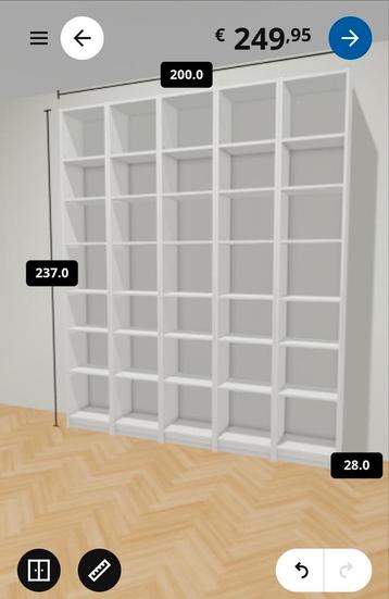 5x Ikea Billy boekenkast 237cm hoog beschikbaar voor biedingen