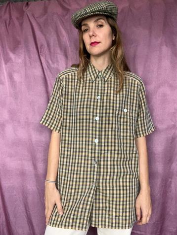 Vintage blouse / overhemd / shirt - geruit - 42/XL beschikbaar voor biedingen