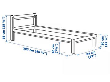 IKEA Bedframe 90x200 - Eenpersoonsbed - afbeelding 2