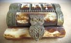 Snuifdoosje~Benen ringendoosje~Been~Afrikaans, Antiek en Kunst, Ophalen of Verzenden
