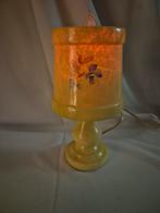 Vintage Nachtlampje met Bloemen, Kunststof, Gebruikt, Vintage, Ophalen of Verzenden