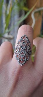 Zilveren ring met marcasiet, maat 17., Ophalen of Verzenden, 17 tot 18, Dame, Zilver