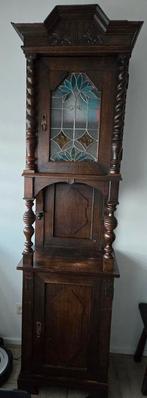 Antieke kast met glas in lood, 201x55x38cm, Ophalen