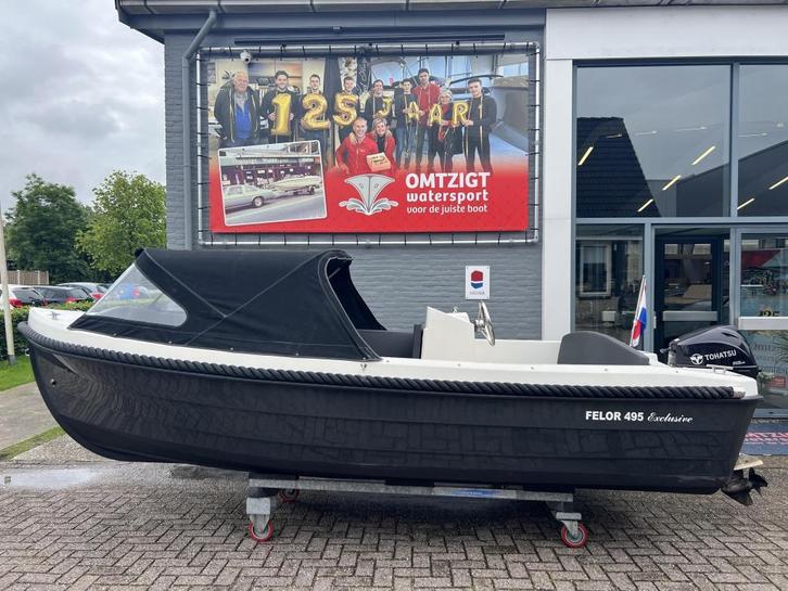 Felor 495 met 15 pk Tohatsu zeer complete sloep, Watersport en Boten, Sloepen, Gebruikt, 10 tot 30 pk, 3 tot 6 meter, Buitenboordmotor