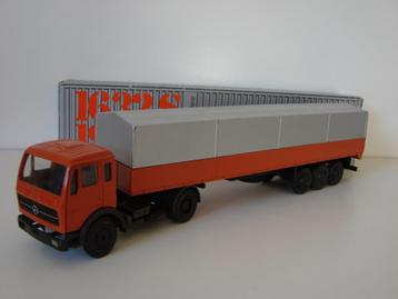 NZG 186 Mercedes-Benz NG 1632S-1932S met oplegger MIB beschikbaar voor biedingen