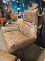 Draaifauteuil WIM bruin rundleer opruiming, Huis en Inrichting, Fauteuils, Ophalen of Verzenden, Nieuw, 75 tot 100 cm, Leer