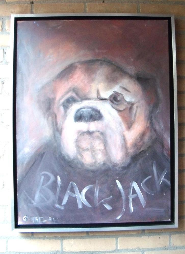 Chriz / Chris van Jaarsveld  (1957) - Black Jack - 2004, Antiek en Kunst, Kunst | Schilderijen | Modern, Ophalen