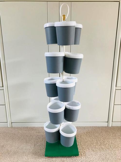 Planten standaard met 15 potten, Tuin en Terras, Bloembakken en Plantenbakken, Nieuw, Overige materialen, Balkon, Tuin, 60 cm of meer