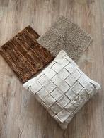 3 Kussenslopen - Gebruikt, Ophalen of Verzenden, Gebruikt, Beige, Vierkant