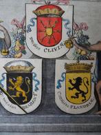 kleur gravure allegorisch Brabant Vlaanderen Bouttats, 1674, Verzenden