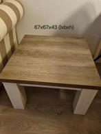 hoektafel, Huis en Inrichting, Tafels | Bijzettafels, Ophalen, Zo goed als nieuw, Vierkant, Hout