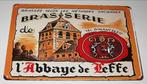 LEFFE : Metalen Bord Leffe Abdijbier - Brasserie de Leffe, Verzenden, Nieuw, Reclamebord, Plaat of Schild, Leffe