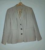 Dames Linnen Colbert maat 46 kleur beige, Jessica, Beige, Maat 46/48 (XL) of groter, Ophalen of Verzenden