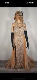 Nieuwe Gatsby Jurk, Kleding | Dames, Maat 38/40 (M), Beige, Nieuw, Ophalen of Verzenden